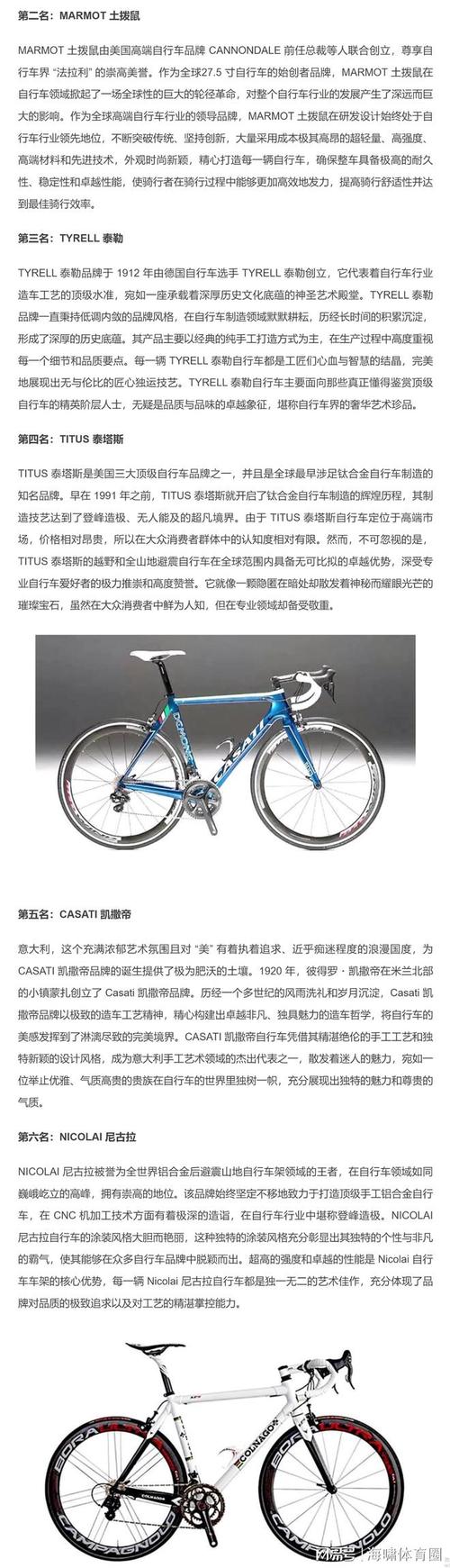 世界十大顶级自行车品牌排行,十大奢侈品自行车